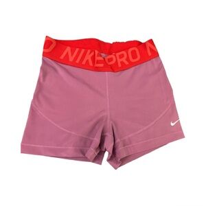 Women’s Nike Pro pink shorts 3 inch inseam Small